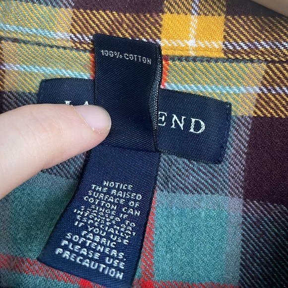 Lands End Plaid Button Down - Picture 5 of 6